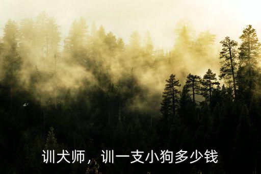 湖州寵物狗訓練基地多少錢,訓一支小狗多少錢