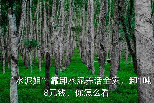 杭州卸水泥多少錢一噸,水泥姐靠卸水泥養(yǎng)活全家