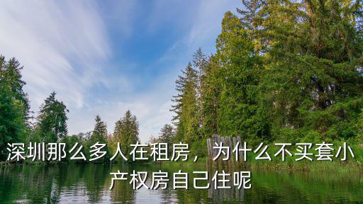 在深圳想租小產權怎么租,深圳那么多人在租房