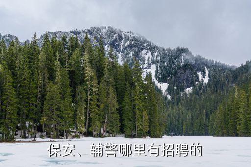 保安、輔警哪里有招聘的