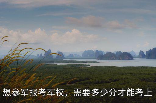 廣東省考軍校一般要多少分,高考考多少分才能上軍校