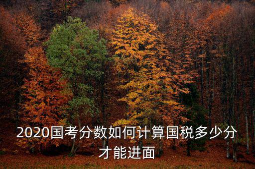 2020國考分數如何計算國稅多少分才能進面