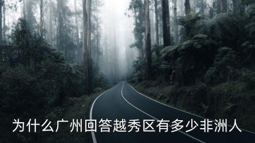 廣州的非洲人有多少人,為什么黑人集中在廣州