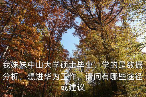 中山大學出來在哪里工作,想進華為工作