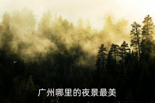 廣州哪里的夜景好看啊,廣州哪里的夜景最美