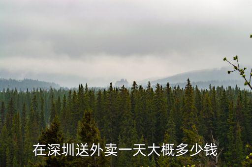 深圳外賣一般送多少錢,在深圳初次做外賣小哥