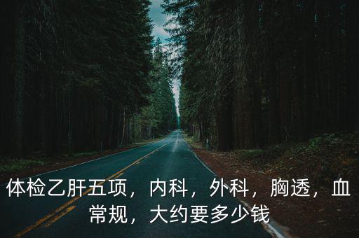杭州乙肝五項多少錢,體檢乙肝五項
