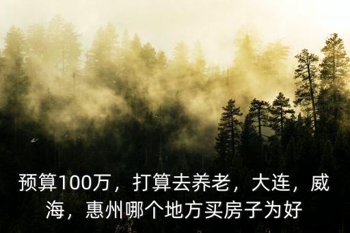 預(yù)算100萬，打算去養(yǎng)老，大連，威海，惠州哪個(gè)地方買房子為好