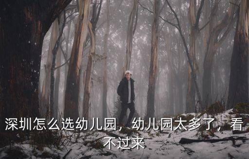 深圳幼兒園一般多少人,深圳怎么選幼兒園
