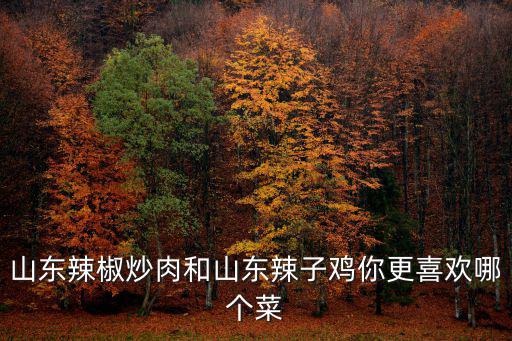 山東辣椒炒肉和山東辣子雞你更喜歡哪個菜