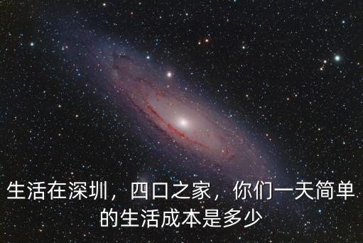 生活在深圳，四口之家，你們一天簡單的生活成本是多少
