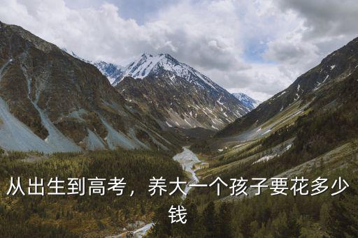 從出生到高考，養大一個孩子要花多少錢