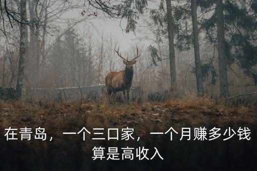 在青島，一個三口家，一個月賺多少錢算是高收入
