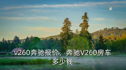 v260奔馳報價，奔馳V260房車多少錢
