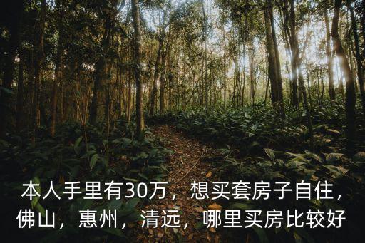 廣東自住在哪里買房,哪里買房比較好