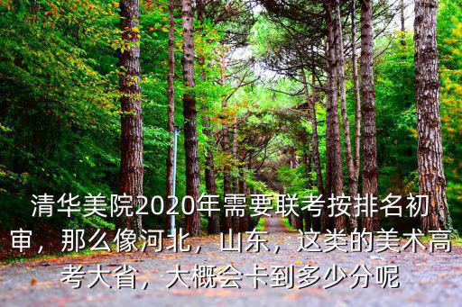 清華美院2020年需要聯(lián)考按排名初審，那么像河北，山東，這類的美術(shù)高考大省，大概會卡到多少分呢