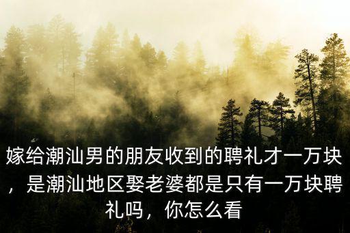 汕頭金平結婚聘禮一般是多少,一般男方娶妻給多少彩禮