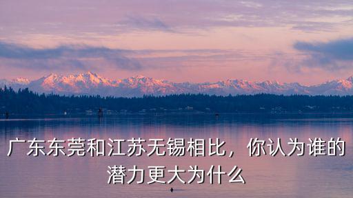 廣東東莞和江蘇無錫相比，你認(rèn)為誰的潛力更大為什么