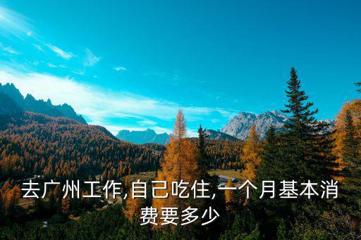 去廣州工作,自己吃住,一個月基本消費要多少
