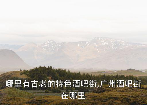廣東哪里有古老的特色酒吧街,廣州酒吧街在哪里