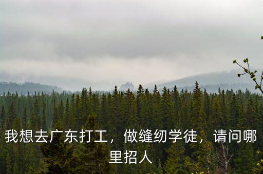 我想去廣東打工，做縫紉學徒，請問哪里招人