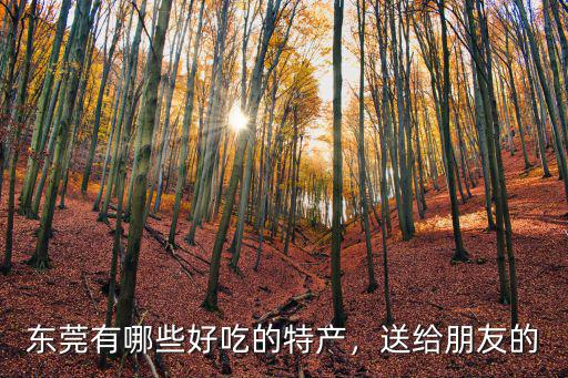 東莞有哪些好吃的特產，送給朋友的