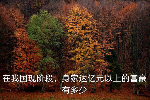 在我國現階段，身家達億元以上的富豪有多少