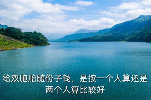 給雙胞胎隨份子錢，是按一個人算還是兩個人算比較好