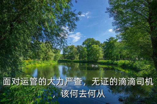 面對運管的大力嚴查，無證的滴滴司機，該何去何從