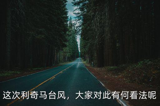 這次利奇馬臺風，大家對此有何看法呢