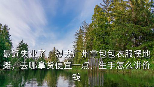 最近失業了，想去廣州拿包包衣服擺地攤，去哪拿貨便宜一點，生手怎么講價錢
