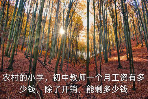 農村的小學，初中教師一個月工資有多少錢，除了開銷，能剩多少錢