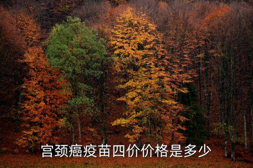 宮頸癌疫苗四價價格是多少