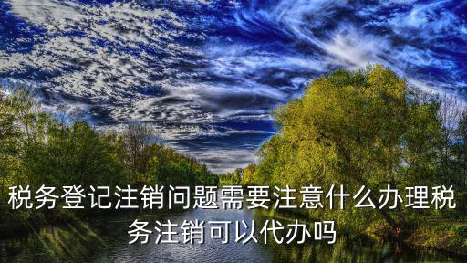 稅務登記注銷問題需要注意什么辦理稅務注銷可以代辦嗎