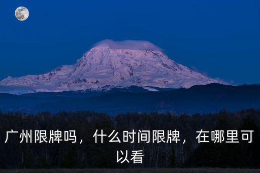 在哪里看廣州車牌,廣州車牌在異地違章