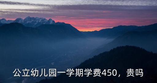 公立幼兒園一學(xué)期學(xué)費(fèi)450，貴嗎