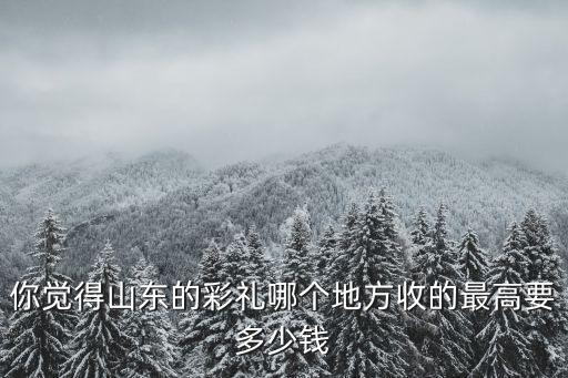 你覺得山東的彩禮哪個地方收的最高要多少錢