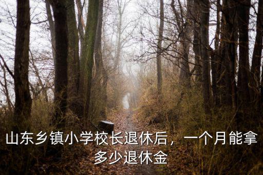 山東鄉鎮小學校長退休后，一個月能拿多少退休金