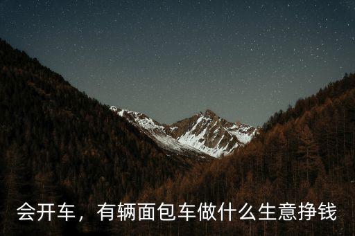 會開車，有輛面包車做什么生意掙錢