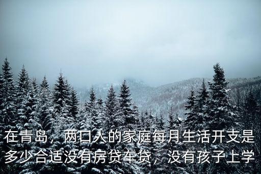 在青島，兩口人的家庭每月生活開(kāi)支是多少合適沒(méi)有房貸車(chē)貸，沒(méi)有孩子上學(xué)