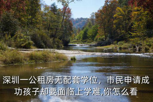 深圳一公租房無配套學位，市民申請成功孩子卻要面臨上學難,你怎么看