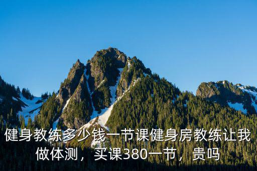健身教練多少錢一節課健身房教練讓我做體測，買課380一節，貴嗎