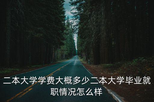 二本大學學費大概多少二本大學畢業就職情況怎么樣