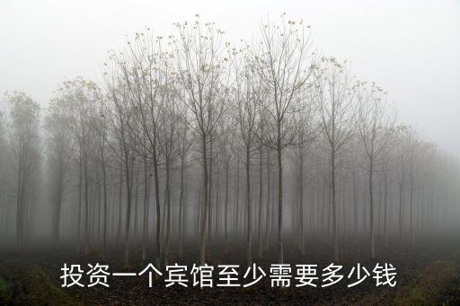 投資一個賓館至少需要多少錢