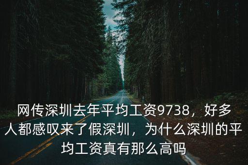 網傳深圳去年平均工資9738，好多人都感嘆來了假深圳，為什么深圳的平均工資真有那么高嗎