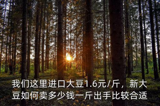 聊城大豆一斤多少錢,新大豆如何賣