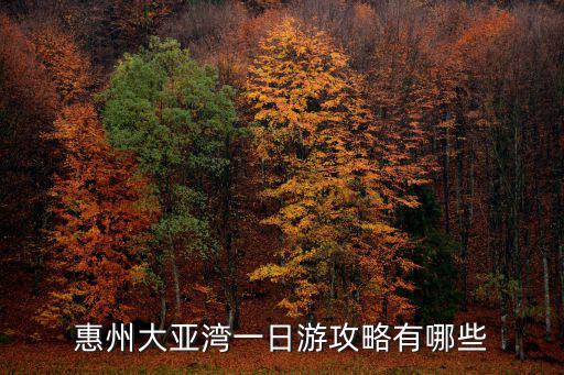 惠州大亞灣一日游攻略有哪些