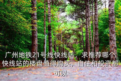 廣州地鐵21號線十標在哪里,廣州地鐵21號線快線站