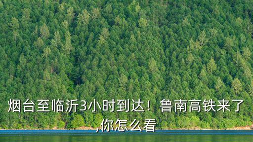 煙臺到日照高鐵時速多少,魯南高鐵來了