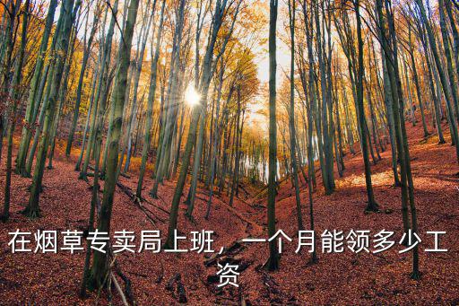 在煙草專賣局上班，一個月能領(lǐng)多少工資